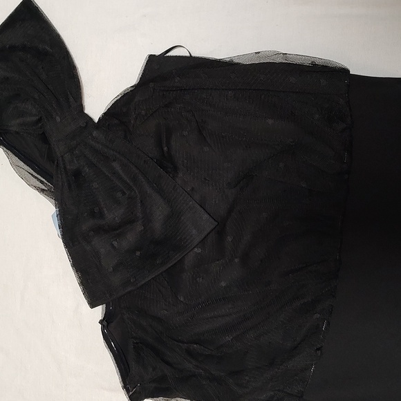 Ladies Express One Shoulder Sleeveless Black Dress  Side Zip & Split Size 2 NWT - Picture 9 of 16